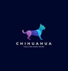 Logo Chihuahua Pose Gradient Colorful