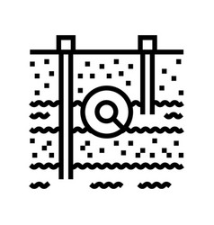 Soil Permeability Hydrogeologist Line Icon