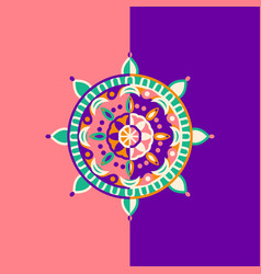 Diwali Flat Mandala Symbol