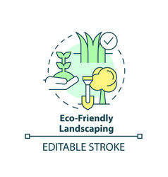 Eco Friendly Landscaping Concept Icon