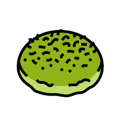 Spinach Bun Food Meal Color Icon