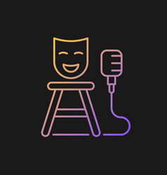 Stand Up Show Gradient Icon For Dark Theme