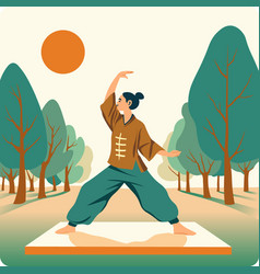 Tranquil Tai Chi Outdoor Practice