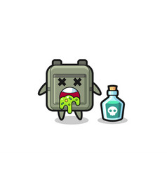 An School Bag Character Vomiting Due To Poisoning