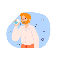 Man Drinking Glass Of Water Concept