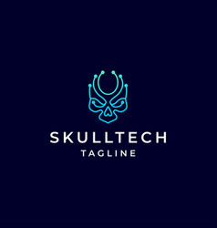 Skull Tech Head Logo