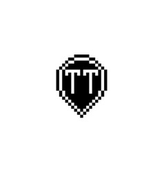 Tt Pixel Art Initial Logo