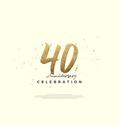 40th Anniversary Celebration With Gold Glitter