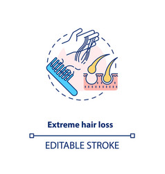 Extreme Hair Loss Concept Icon