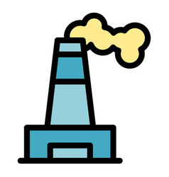 Factory Smoke Icon Flat