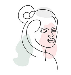 Abstract Portrait Of Woman With Ponytail Hairstyle