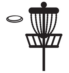 Disc Golf Basket Icon On White Background