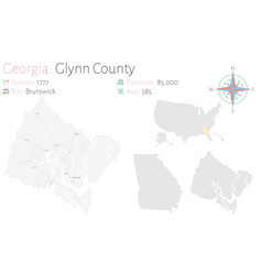 Map Glynn County In Georgia