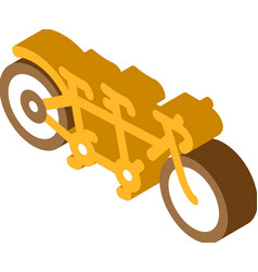 Tandem Bike For Couple Rider Isometric Icon