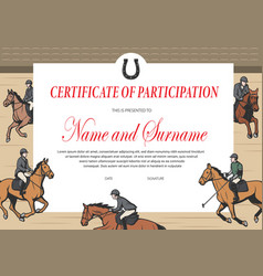 Certificate Participation In Horse Race Diploma