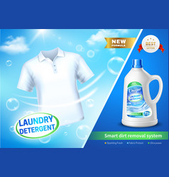 Realistic Laundry Detergent Ad Poster