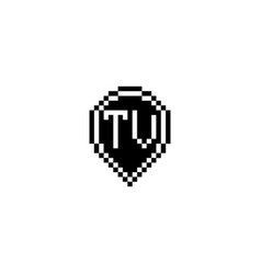 Tv Pixel Art Initial Logo