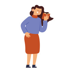 Woman Reading Little Book