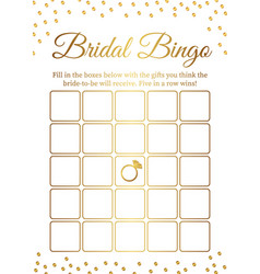 Bridal Bingo Card Template Shower Bingo