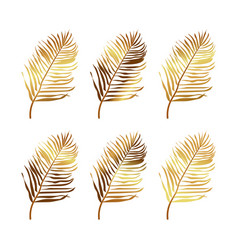 Gold Gradient Palm Leaves