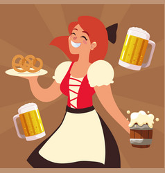 Oktoberfest Waitress And Food