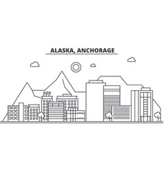 Alaska Anchorage Architecture Line Skyline