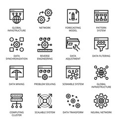 Data Science Filled Line Icons