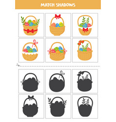 Find Shadows Of Easter Baskets Cards For Kids