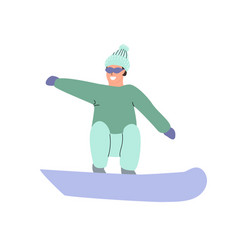 Man In A Snowboard Jump Active Winter Sport