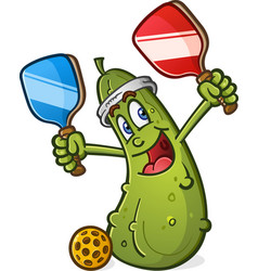 Pickleball Cartoon Mascot Character