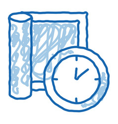 Carpet Cleaning Timeout Doodle Icon Hand Drawn