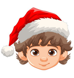 Cheerful Boy With Neutral Expression In Christmas