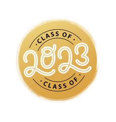 Graduate 2023 Class Of Lettering Logo Stamp