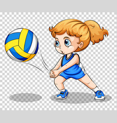 Volleyball Player On Transparent Background