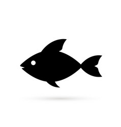 Black Simple Fish Abstract Icon