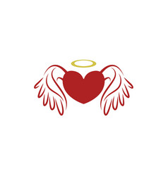 Angel Heart Icon Logo Design