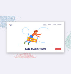 Fail Marathon Landing Page Template Businesswoman