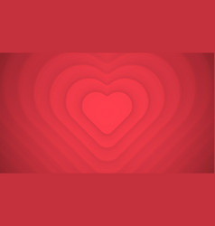 Rounded Heart Shape 3d Layered Crimson Abstract