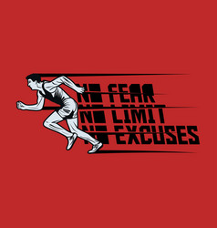 T Shirt Design No Fear No Limit No Excuses