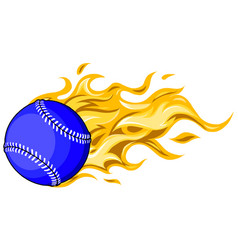 Flaming Baseball Softball Ball Cartoon