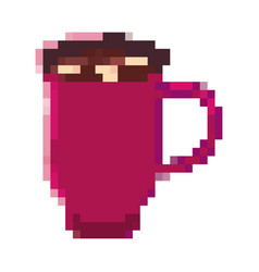 Flat Pixelated Coffee Cup