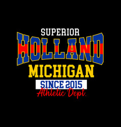 Holland Michigan Varsity College T Shirts