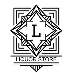 Ornate Monogram Design For Liquor Store