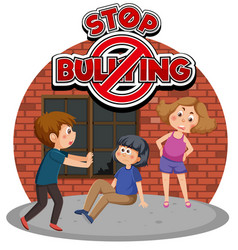 Stop Bullying Text With School Kids