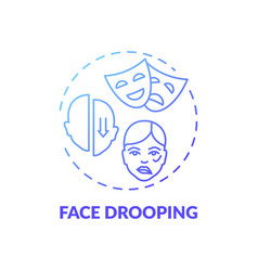 Face Drooping Blue Gradient Concept Icon