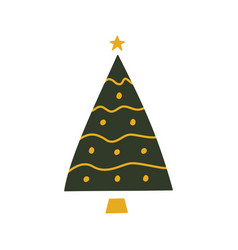 Flat Hand Drawn Christmas Tree