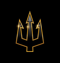 Golden Trident Logo Sign