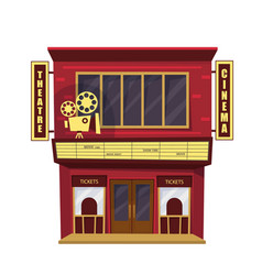 Isolated Movie Theater On White Background