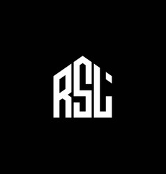 Rsl Letter Logo Design On Black Background