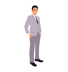 Business Man Character Wearing Formal Suit